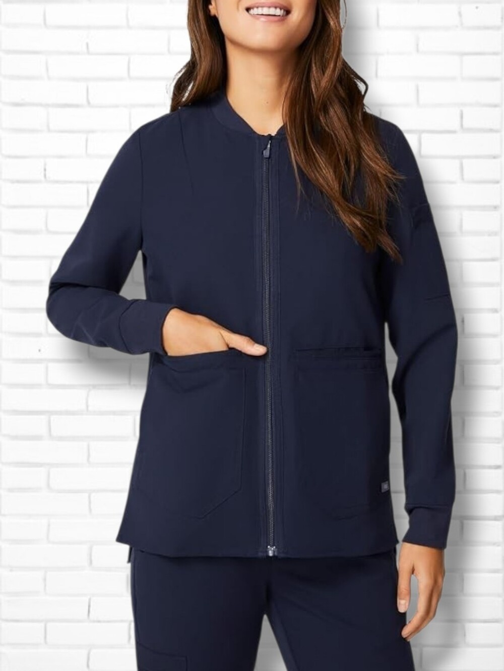 Figs Bellery Navy Blue Scrub Jacket Women's Size XS